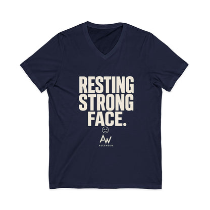 Resting Strong Face V Neck | Women's Empowerment Tee