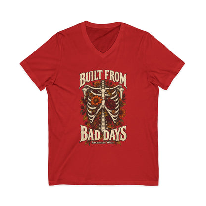 Bullet From Bad Days — Skeleton Flowers Halloween V Neck | Ascensum Wear