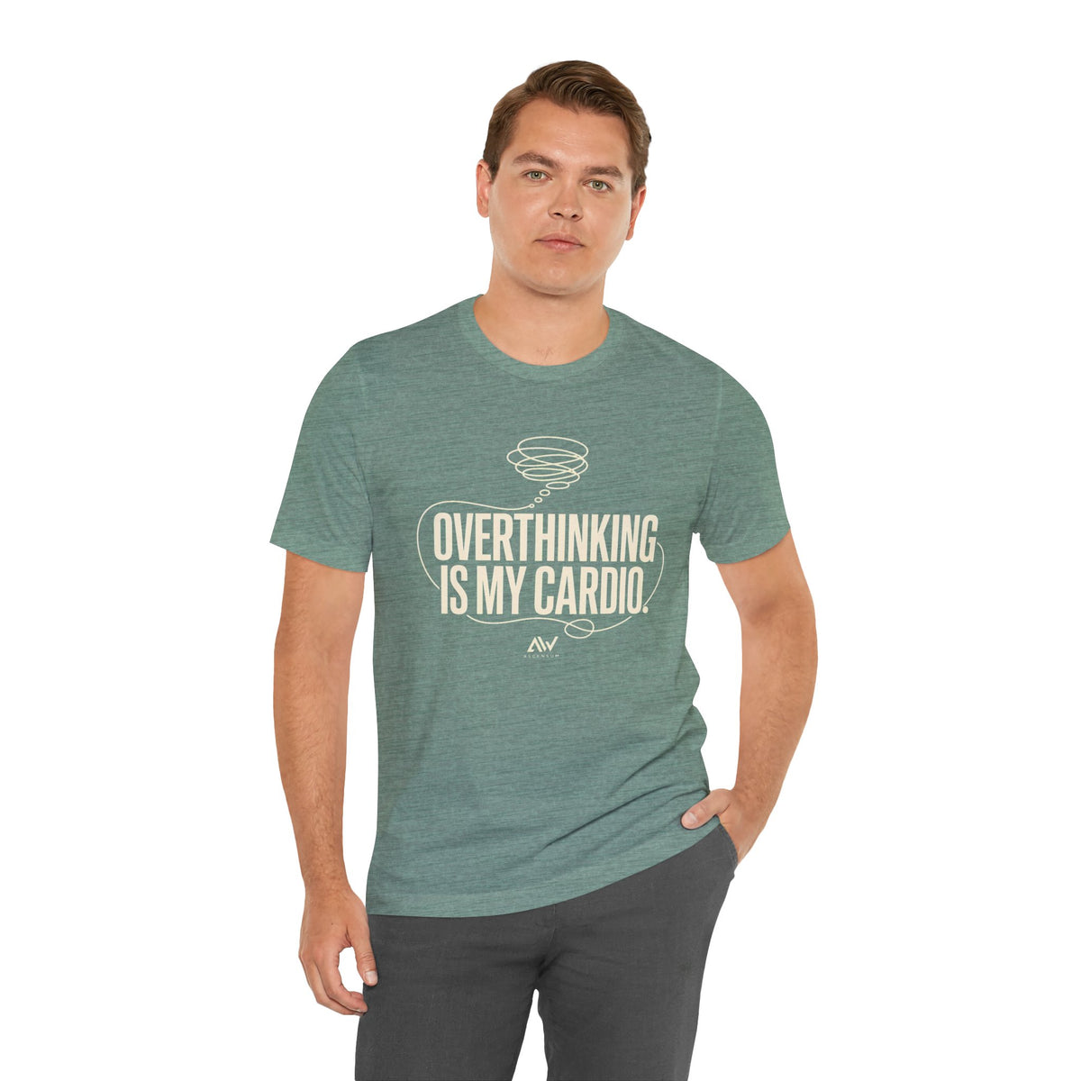 Overthinking Is My Cardio — Women's Empowerment Back Print Tee | Ascensum Wear
