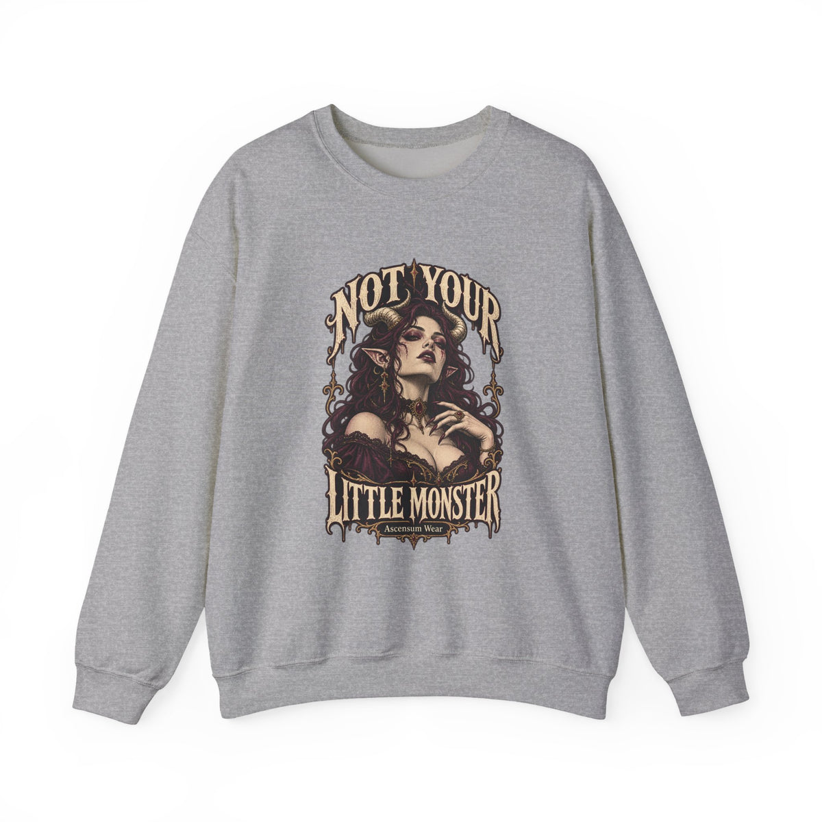 Not Your Little Monster — Halloween Graphic Crewneck | Ascensum Wear
