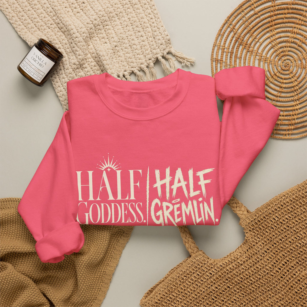 Half Goddess, Half Gremlin — Women's Empowerment Crewneck | Ascensum Wear