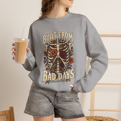 Bullet From Bad Days — Skeleton Flowers Halloween Crewneck | Ascensum Wear