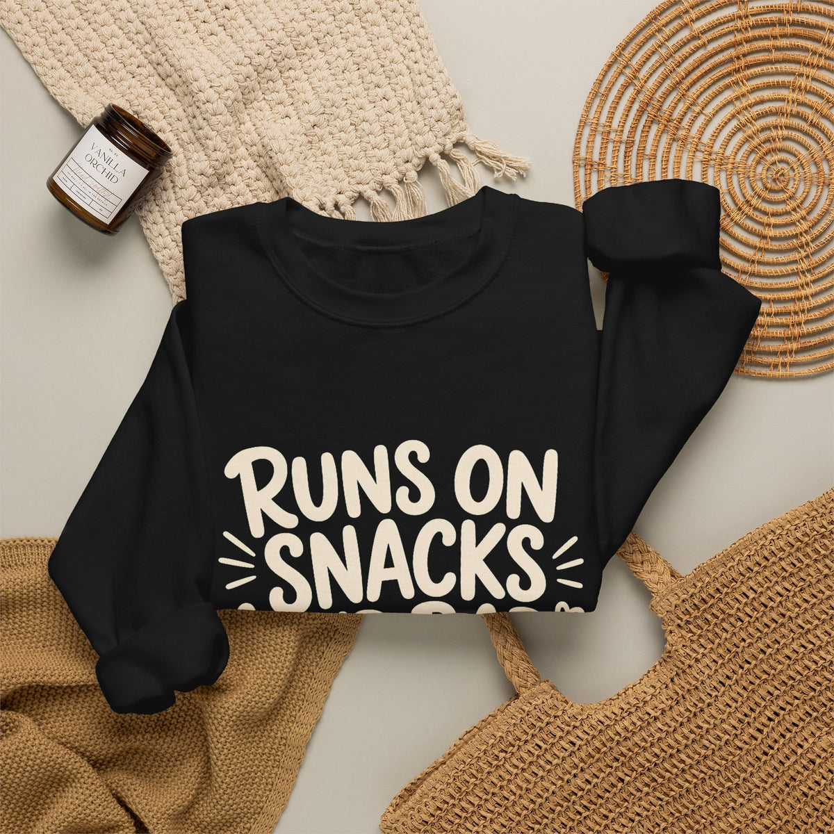 Runs On Snacks And Bad Decisions — Women's Empowerment Crewneck | Ascensum Wear