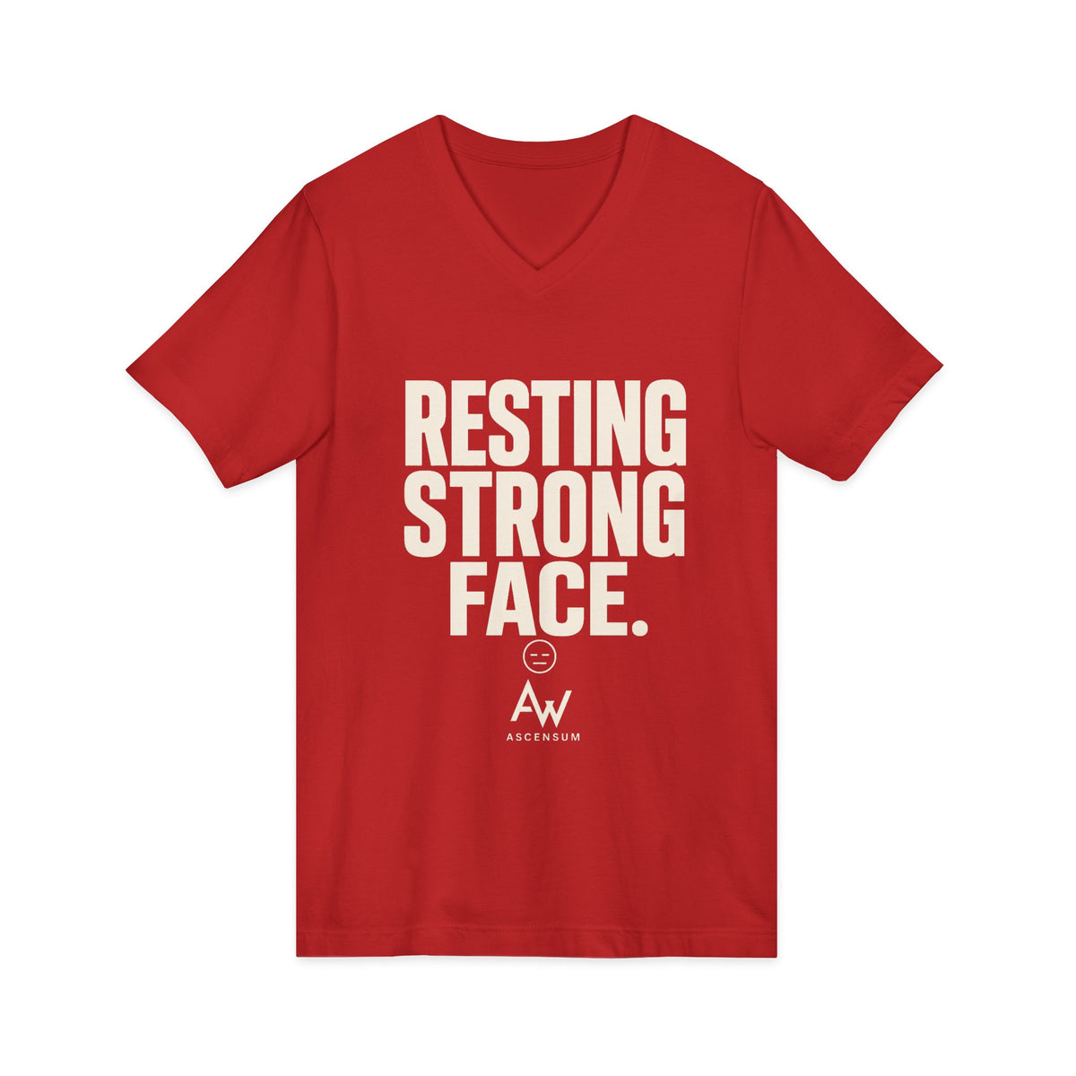 Resting Strong Face V Neck | Women's Empowerment Tee