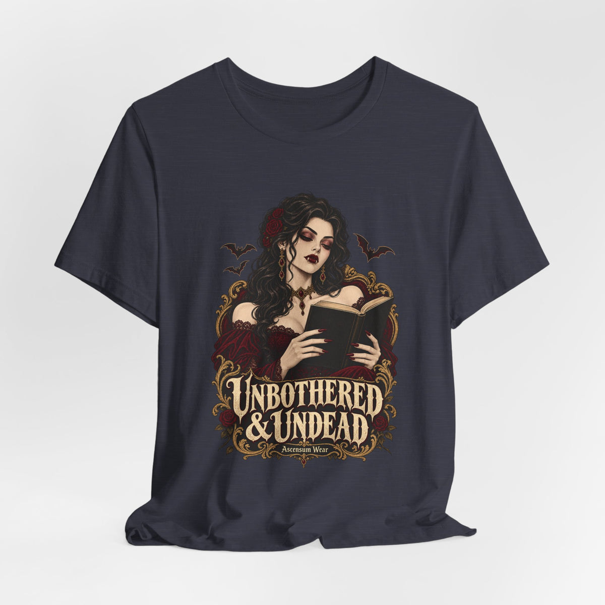 Unbothered & Undead — Women's Gothic Halloween Tee | Ascensum Wear