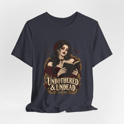 Unbothered & Undead — Women's Gothic Halloween Tee | Ascensum Wear