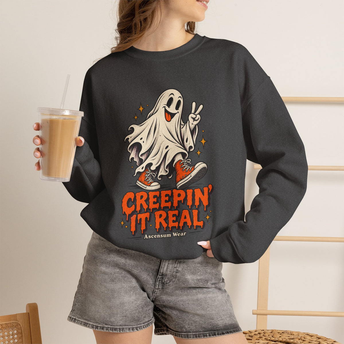 Creepin' It Real — Halloween Unisex Crewneck | Ascensum Wear