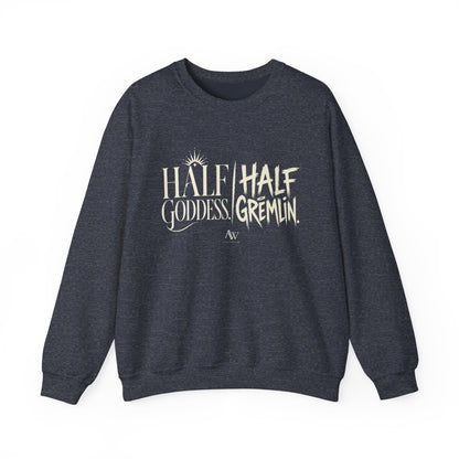 Half Goddess, Half Gremlin — Women's Empowerment Crewneck | Ascensum Wear