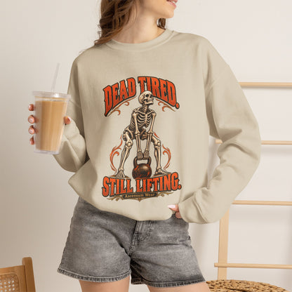 Dead Tired Still Lifting — Halloween Fitness Unisex Crewneck | Ascensum Wear