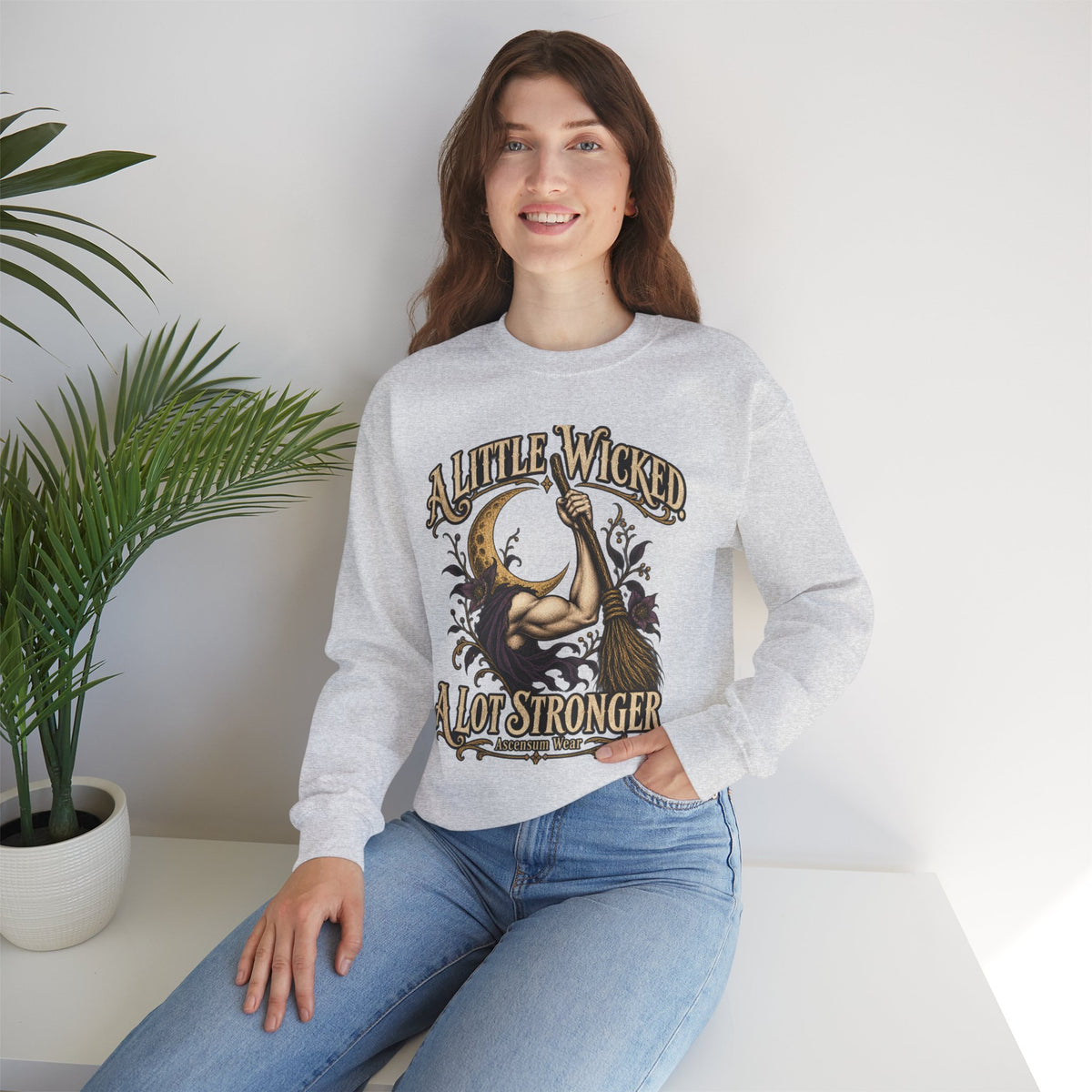 A Little Wicked A Lot Stronger — Halloween Unisex Crewneck Sweatshirt | Ascensum Wear