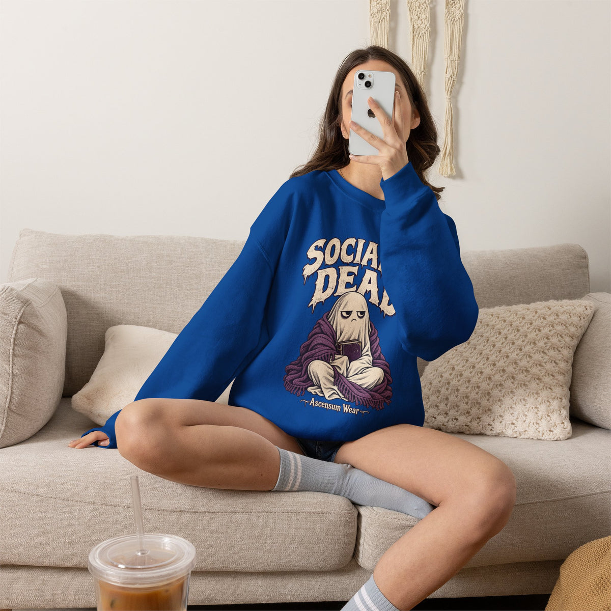 Socially Dead — Halloween Unisex Crewneck | Ascensum Wear