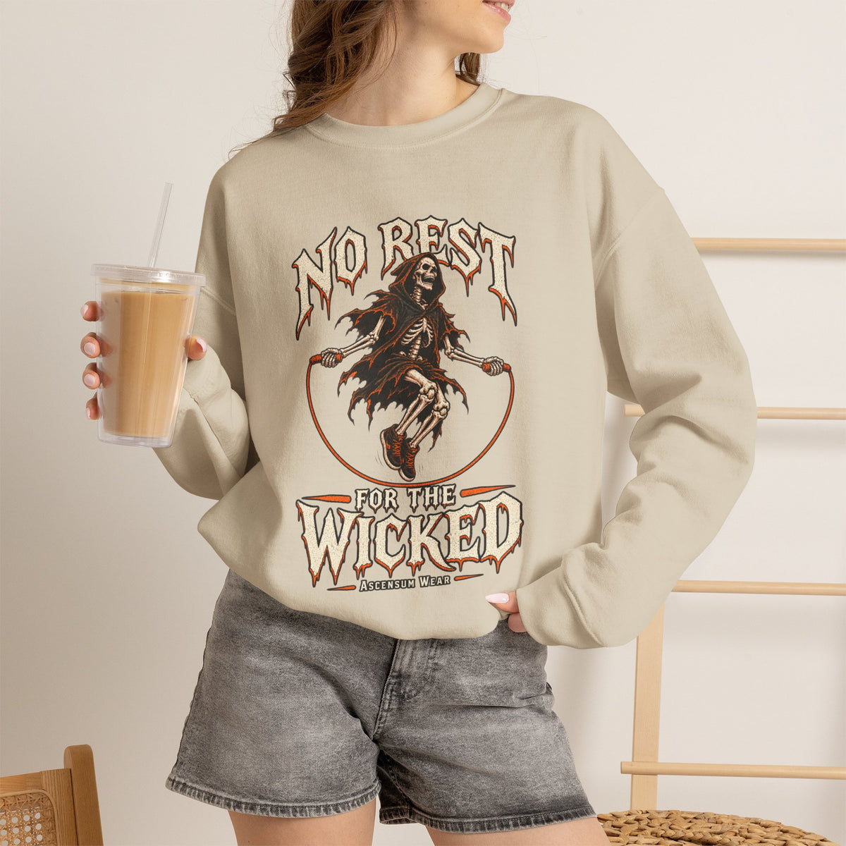 No Rest for the Wicked — Halloween Unisex Crewneck| Ascensum Wear