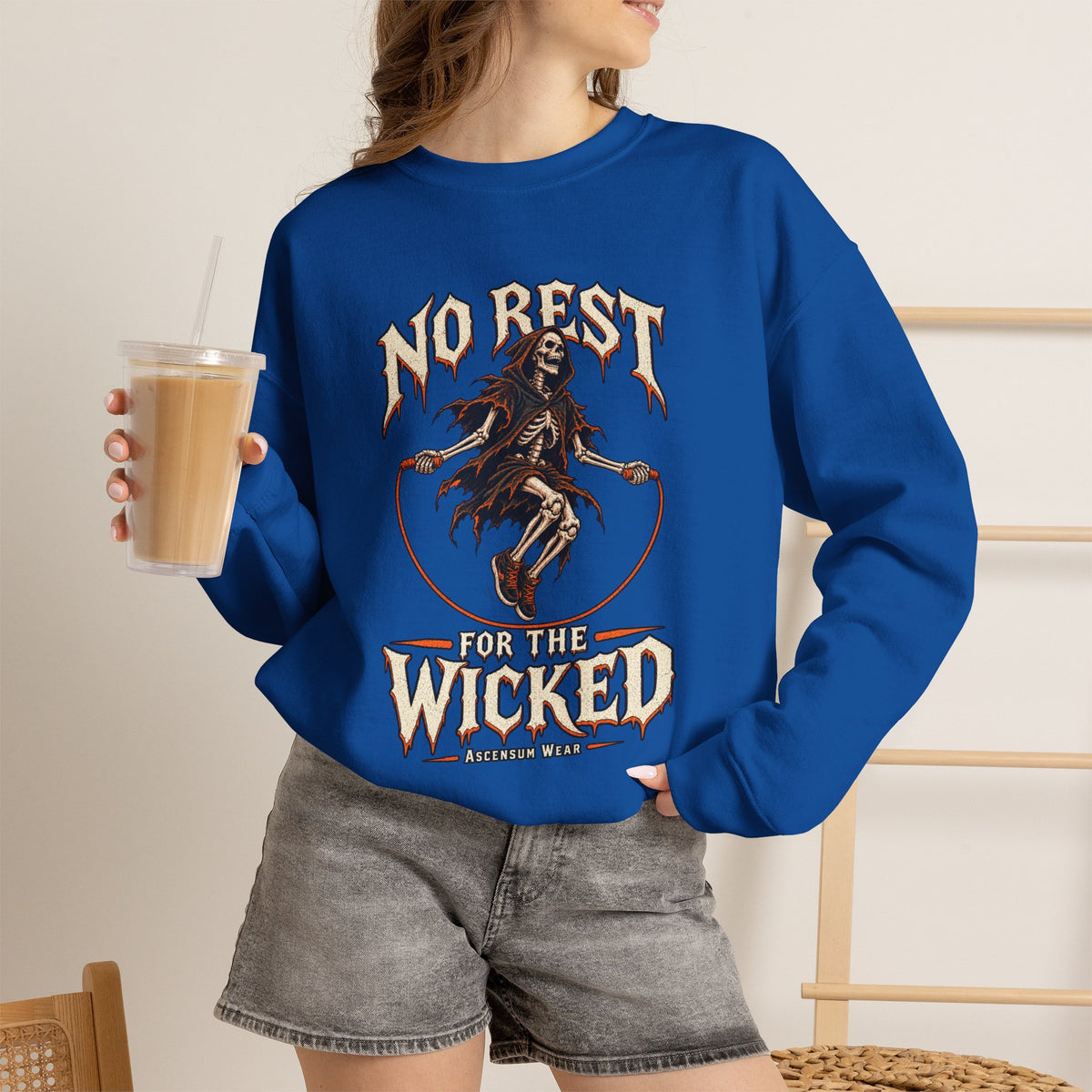 No Rest for the Wicked — Halloween Unisex Crewneck| Ascensum Wear