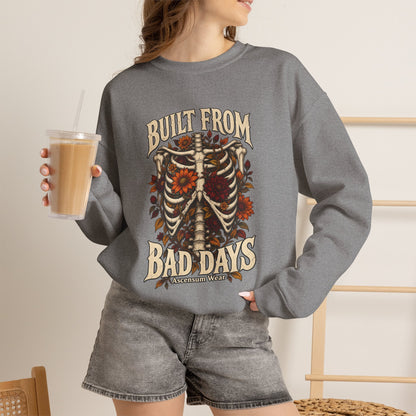 Bullet From Bad Days — Skeleton Flowers Halloween Crewneck | Ascensum Wear