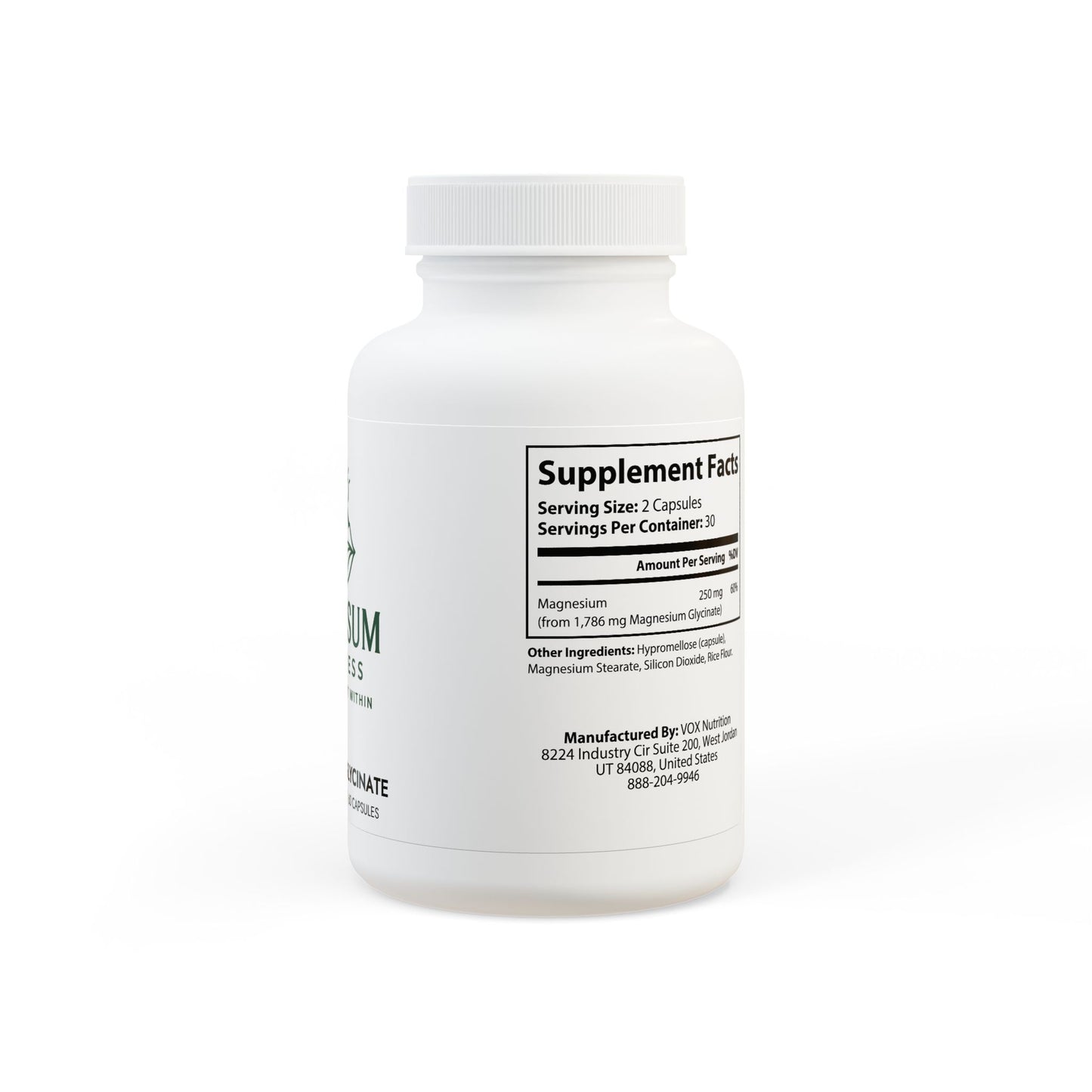 Magnesium Glycinate Supplement (60 Capsules)