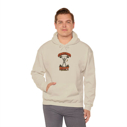 Graveyard Shift — Skeleton Weightlifter Front Print Hoodie | Ascensum Wear