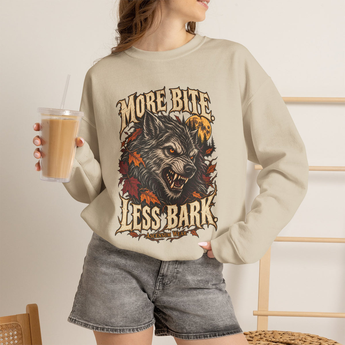 More Bite Less Bark — Halloween Unisex Crewneck | Ascensum Wear