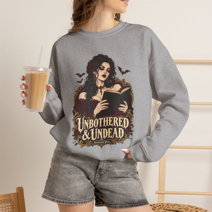 Unbothered & Undead — Women's Gothic Halloween Crewneck | Ascensum Wear