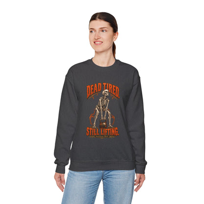 Dead Tired Still Lifting — Halloween Fitness Unisex Crewneck | Ascensum Wear