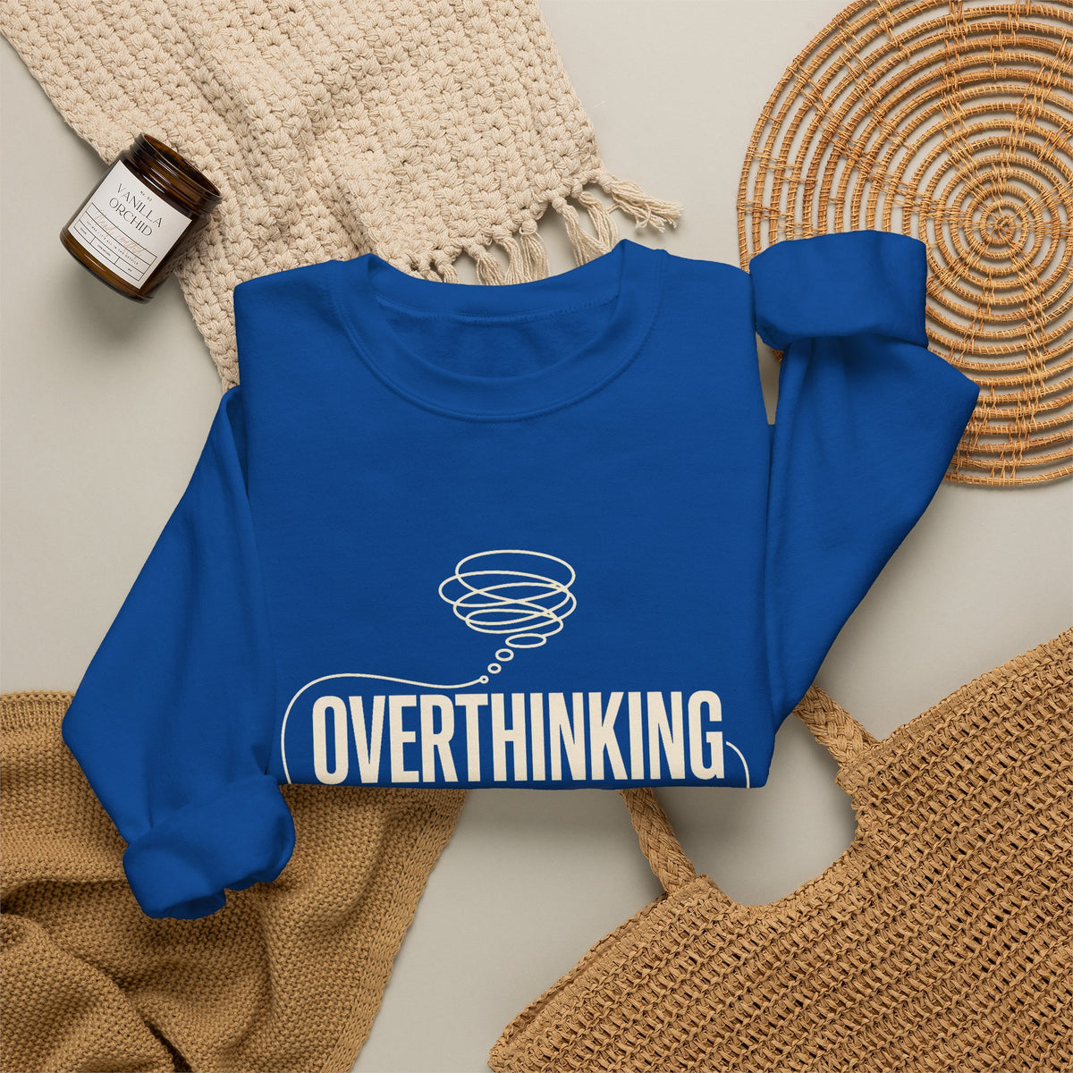 Overthinking Is My Cardio — Women's Empowerment Back Print Crewneck | Ascensum Wear