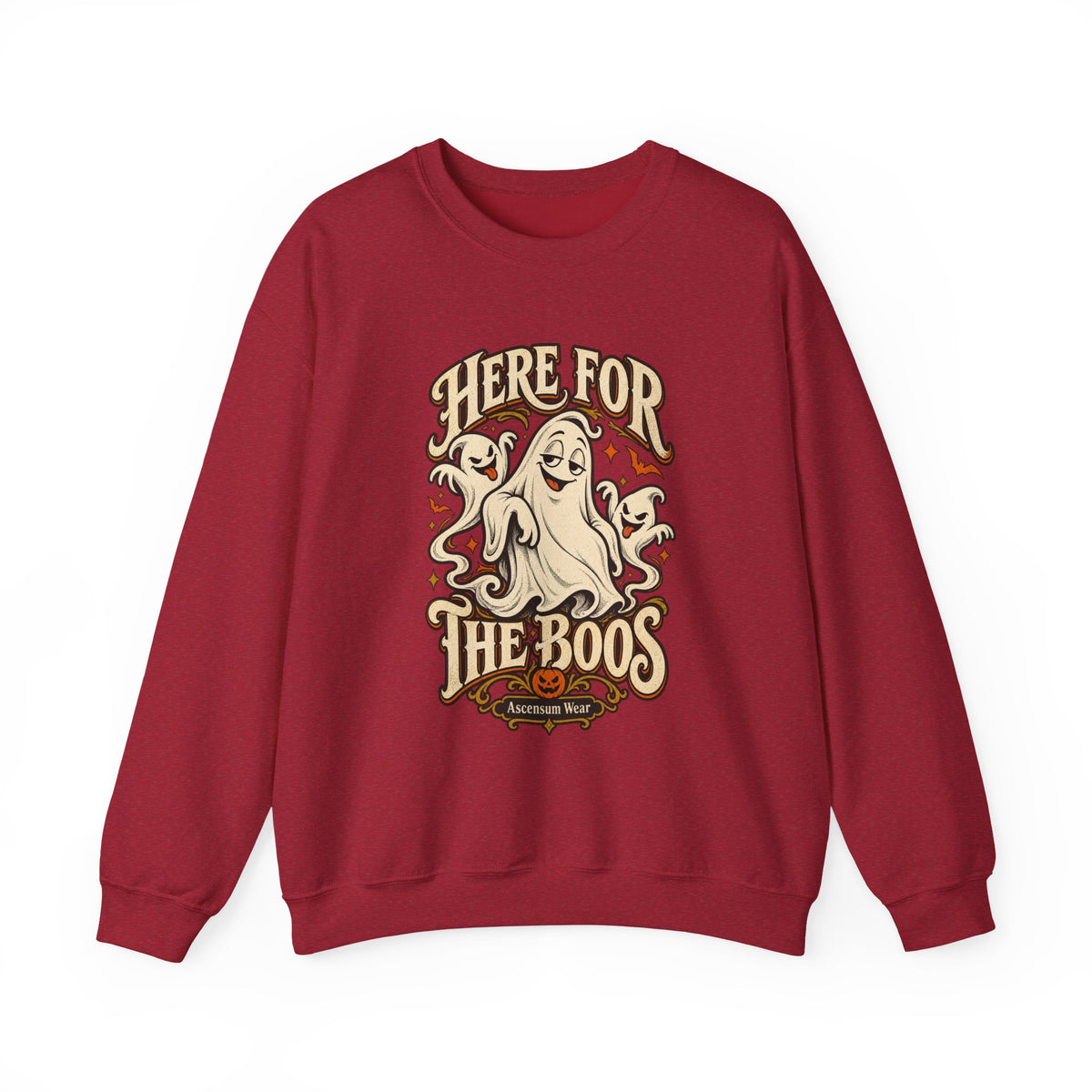 Here for the Boos — Vintage Ghost Trio Unisex Crewneck | Ascensum Wear