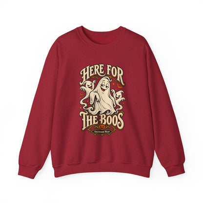 Here for the Boos — Vintage Ghost Trio Unisex Crewneck | Ascensum Wear