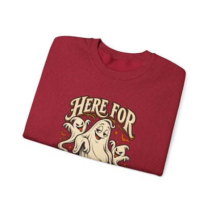 Here for the Boos — Vintage Ghost Trio Unisex Crewneck | Ascensum Wear