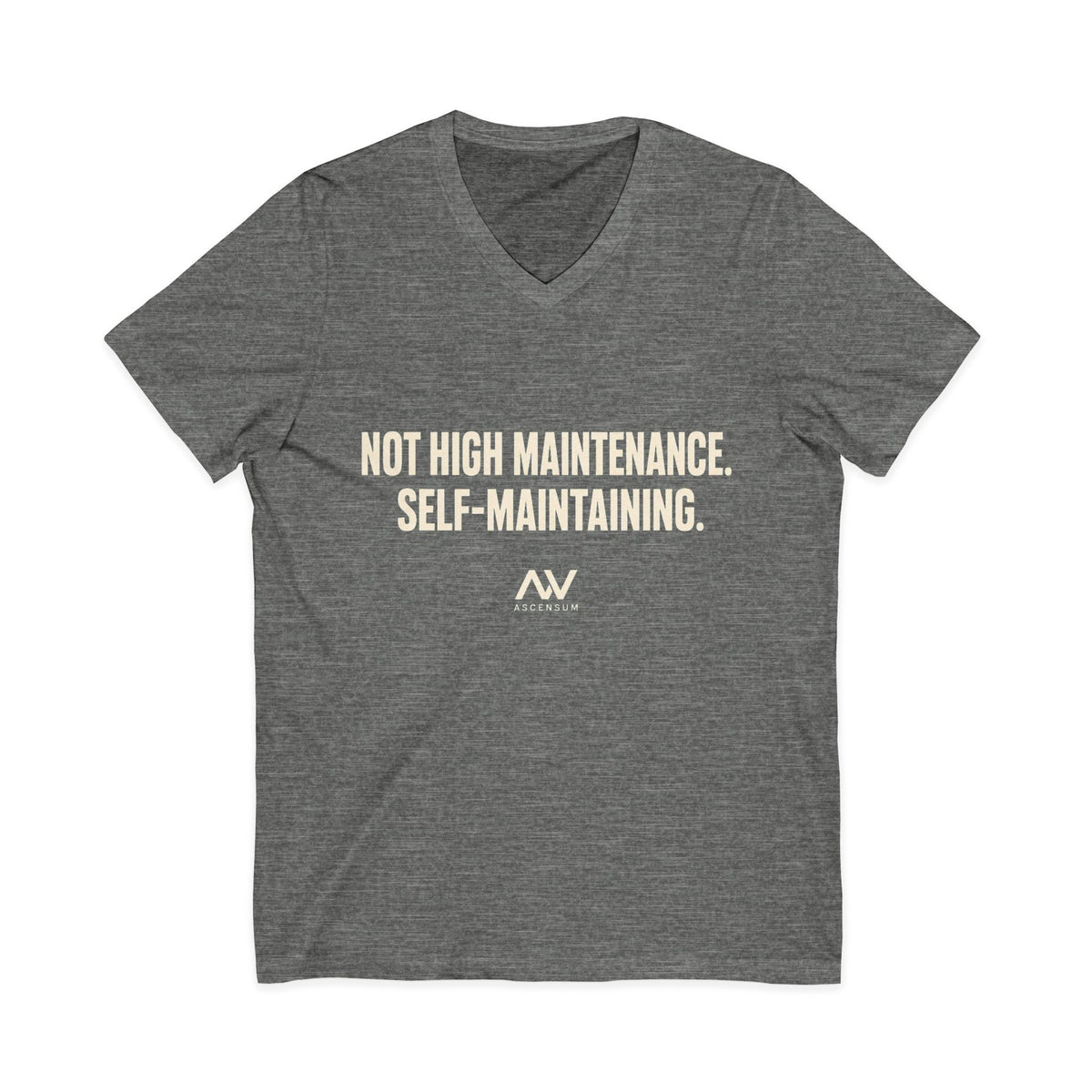 Not High Maintenance, Self-Maintaining | Women's Empowerment V-Neck Tee