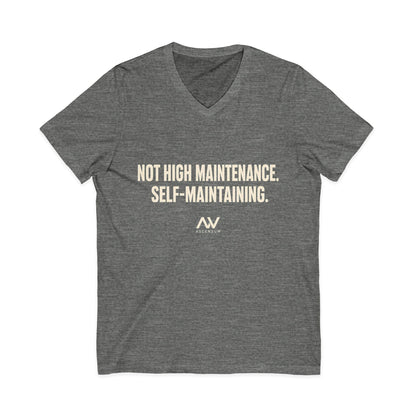 Not High Maintenance, Self-Maintaining | Women's Empowerment V-Neck Tee
