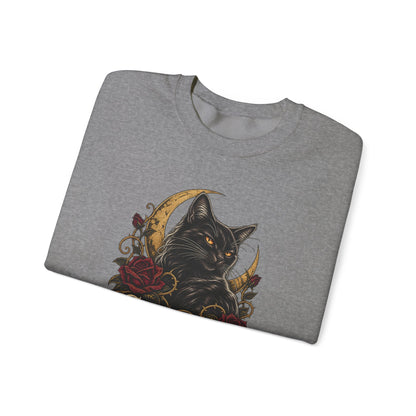 Sweet But Sinister — Black Cat Halloween Crewneck | Ascensum Wear