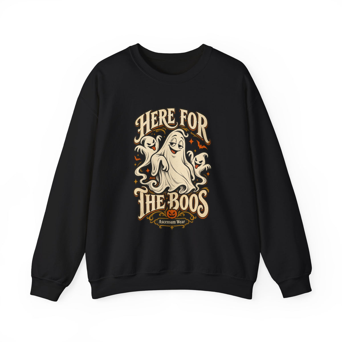 Here for the Boos — Vintage Ghost Trio Unisex Crewneck | Ascensum Wear
