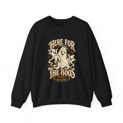 Here for the Boos — Vintage Ghost Trio Unisex Crewneck | Ascensum Wear
