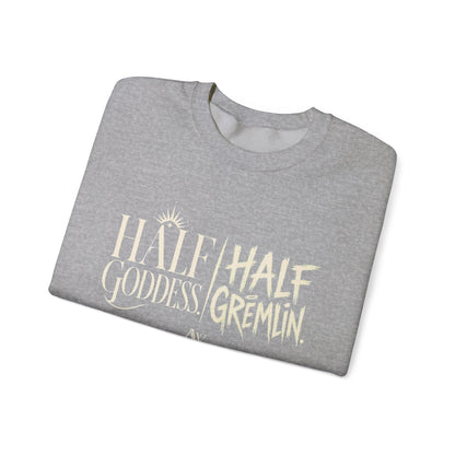 Half Goddess, Half Gremlin — Women's Empowerment Crewneck | Ascensum Wear