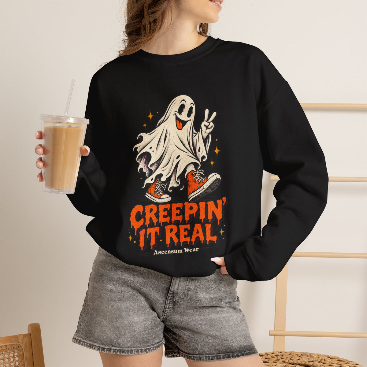 Creepin' It Real — Halloween Unisex Crewneck | Ascensum Wear