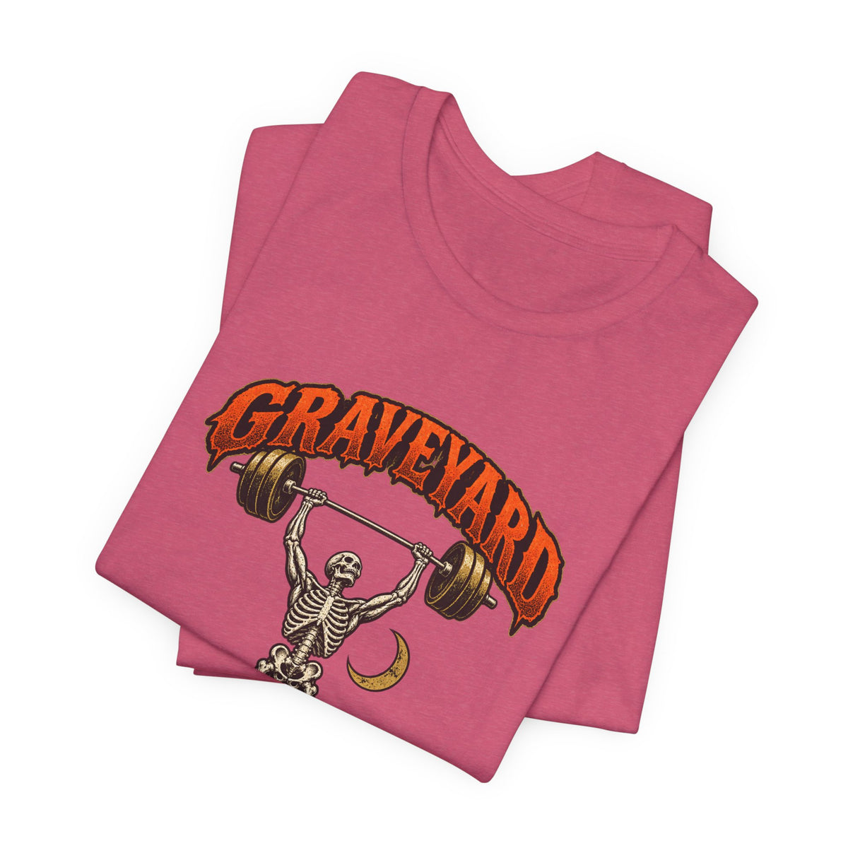 Graveyard Shift — Skeleton Weightlifter Front Print Tee | Ascensum Wear