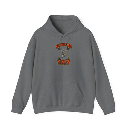 Graveyard Shift — Skeleton Weightlifter Front Print Hoodie | Ascensum Wear