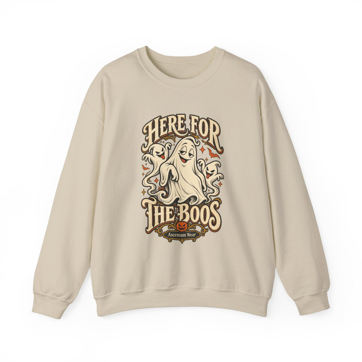 Here for the Boos — Vintage Ghost Trio Unisex Crewneck | Ascensum Wear