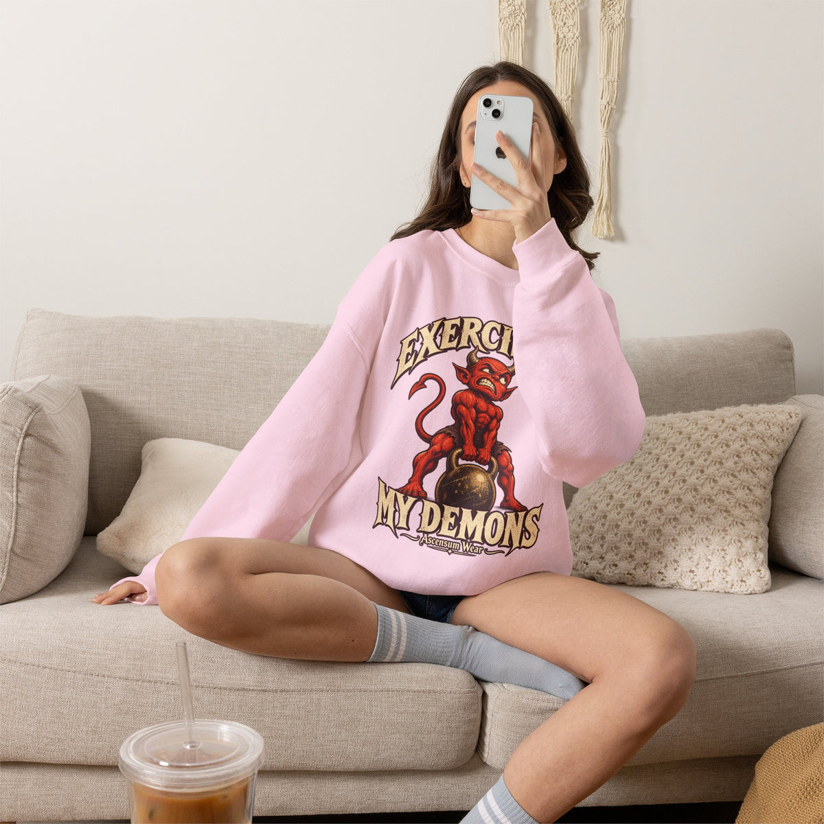 Exercising My Demons — Halloween Unisex Crewneck | Ascensum Wear