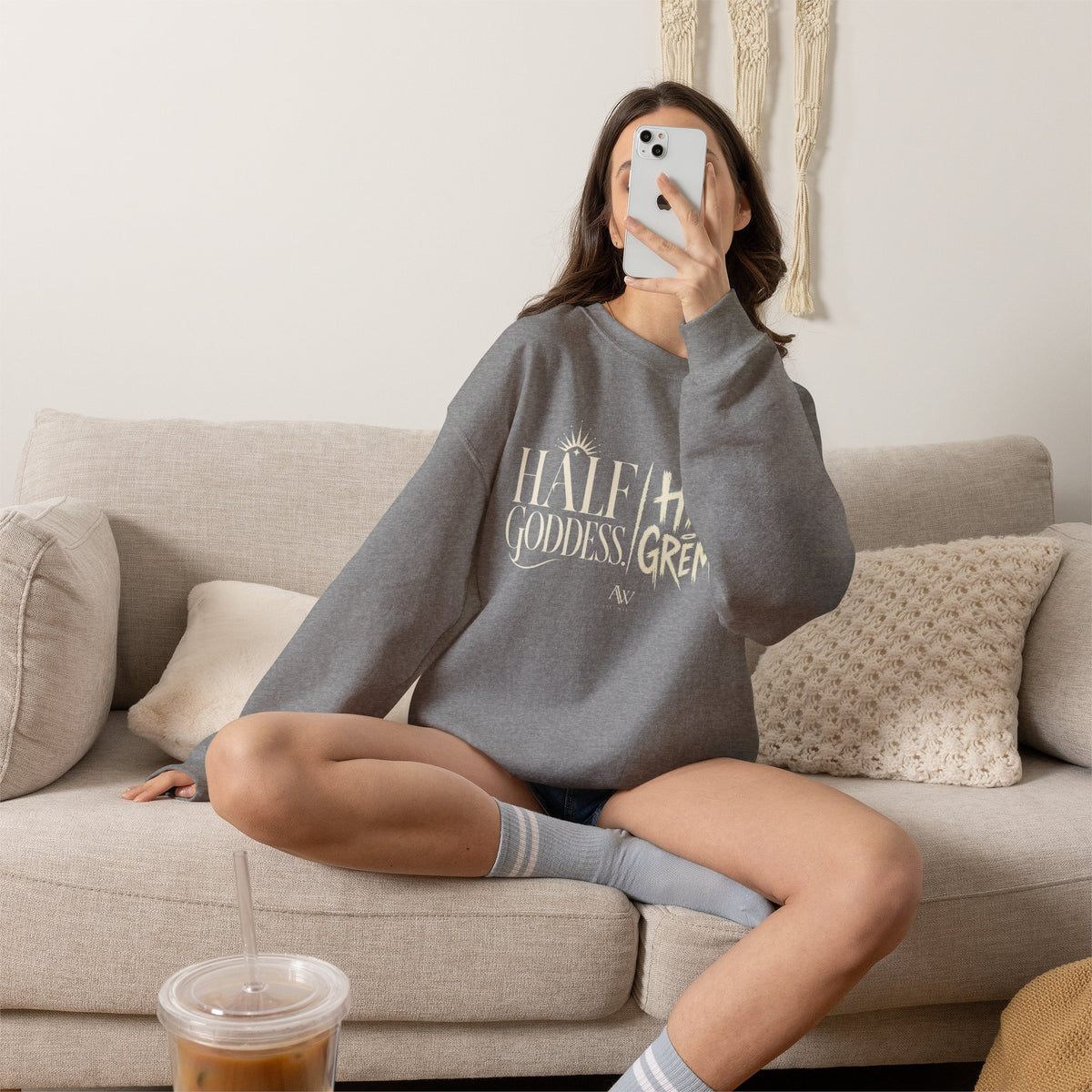 Half Goddess, Half Gremlin — Women's Empowerment Crewneck | Ascensum Wear
