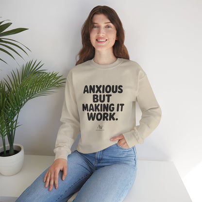 Anxious But Making It Work — Women's Empowerment Crewneck | Ascensum