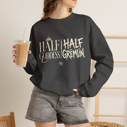 Half Goddess, Half Gremlin — Women's Empowerment Crewneck | Ascensum Wear