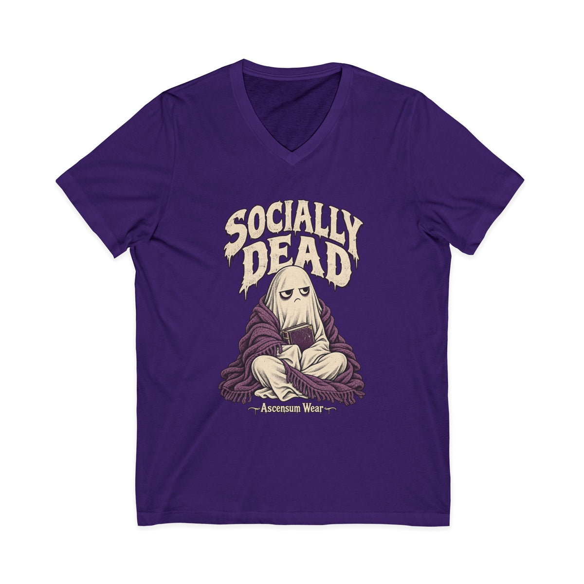 Socially Dead — Halloween Unisex V Neck| Ascensum Wear