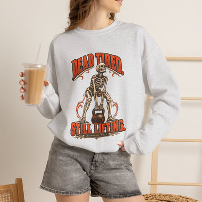 Dead Tired Still Lifting — Halloween Fitness Unisex Crewneck | Ascensum Wear