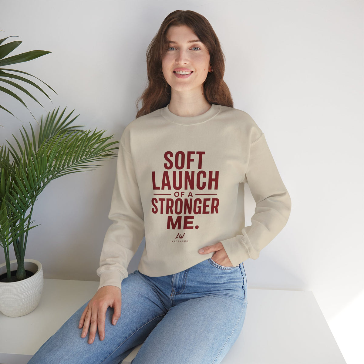 Soft Launch of a Stronger Me — Women's Empowerment Crewneck | Ascensum Wear