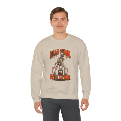Dead Tired Still Lifting — Halloween Fitness Unisex Crewneck | Ascensum Wear