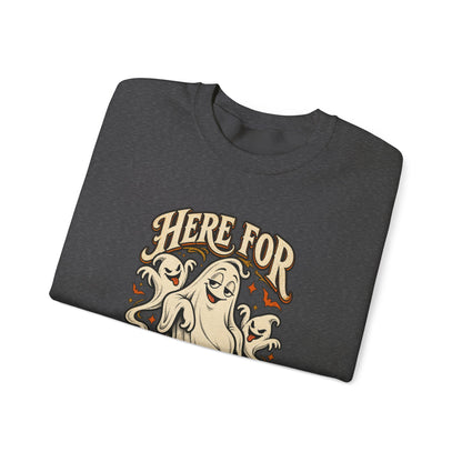 Here for the Boos — Vintage Ghost Trio Unisex Crewneck | Ascensum Wear
