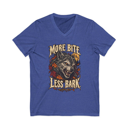 More Bite Less Bark — Halloween Unisex V Neck | Ascensum Wear