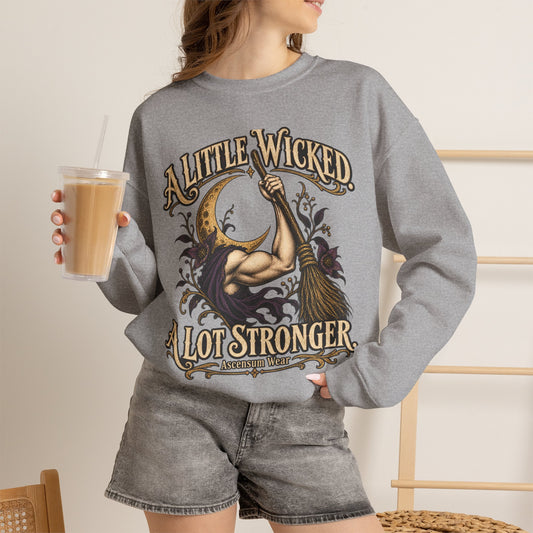 A Little Wicked A Lot Stronger — Halloween Unisex Crewneck Sweatshirt | Ascensum Wear