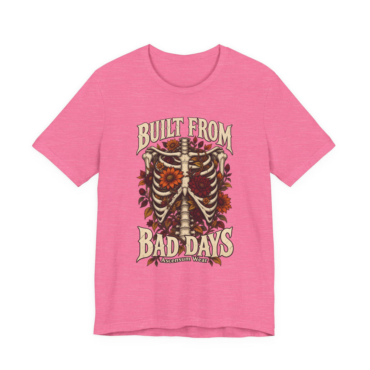 Bullet From Bad Days — Skeleton Flowers Halloween Tee | Ascensum Wear