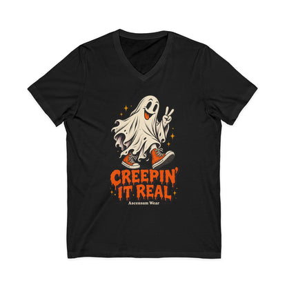 Creepin' It Real — Halloween Unisex V Neck | Ascensum Wear